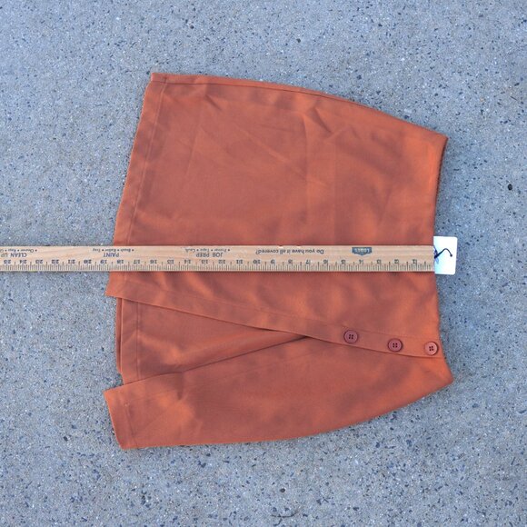 NWT Byinns Brown Stretch Mini Skirt L Dark Academia Preppy High Waisted - Picture 5 of 9